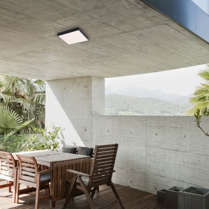 Rabalux - LED kattovalaisin LED/24W/230V 2800-6000K IP44 musta 30x30 cm