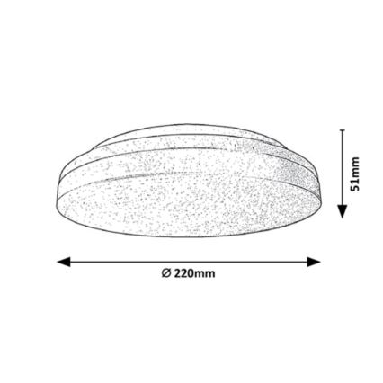 Rabalux - LED-kylpyhuoneen kattovalaisin LED / 18W / 230V IP54 3000K / 4000K / 6000K
