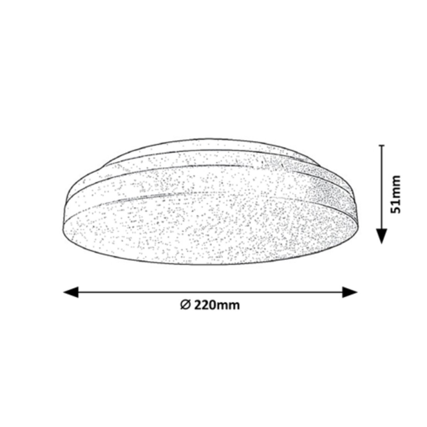 Rabalux - LED-kylpyhuoneen kattovalaisin LED / 18W / 230V IP54 3000K / 4000K / 6000K