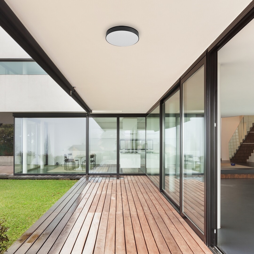 Rabalux - LED-kattovalaisin kylpyhuoneeseen LED/24W/230V 2800K/4000K/6000K IP44 musta halkaisija 30 cm