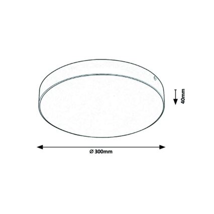 Rabalux - LED-kattovalaisin kylpyhuoneeseen LED/24W/230V 2800K/4000K/6000K IP44 musta halkaisija 30 cm
