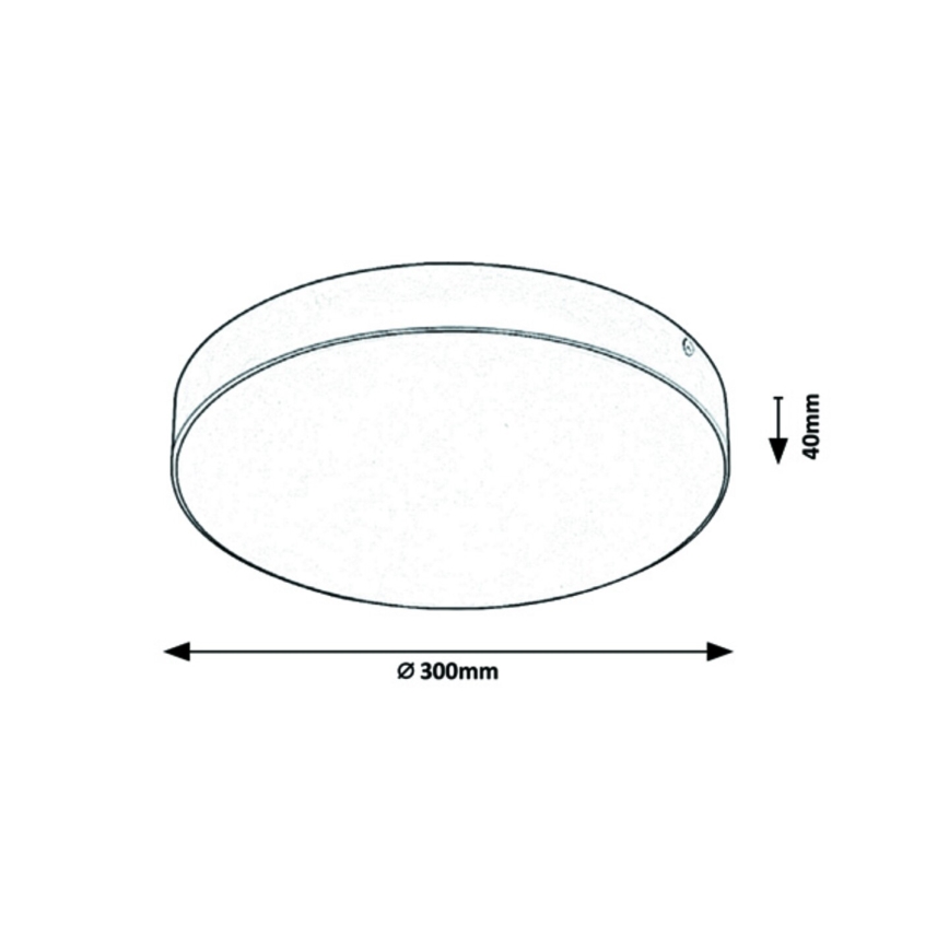 Rabalux - LED-kattovalaisin kylpyhuoneeseen LED/24W/230V 2800K/4000K/6000K IP44 musta halkaisija 30 cm