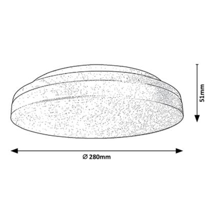 Rabalux - LED-kylpyhuoneen kattovalaisin LED / 24W / 230V IP54 3000K / 4000K / 6000K