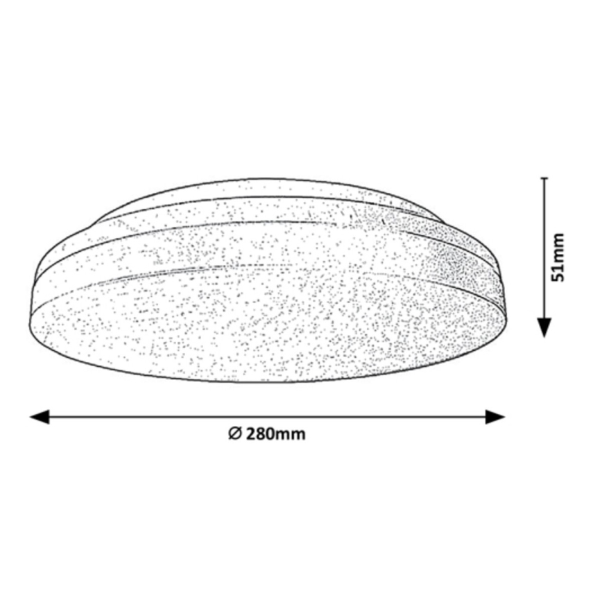 Rabalux - LED-kylpyhuoneen kattovalaisin LED / 24W / 230V IP54 3000K / 4000K / 6000K