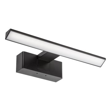 Rabalux - LED-peilivalaisin kylpyhuoneeseen LED/6W/230V IP44 30 cm musta