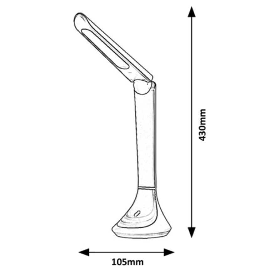Rabalux - LED-pöytävalaisin LED / 5W / 230V musta