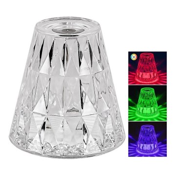 Rabalux - LED RGB Himmennettävä ja ladattava pöytälamppu LED/2W/5V 3000K