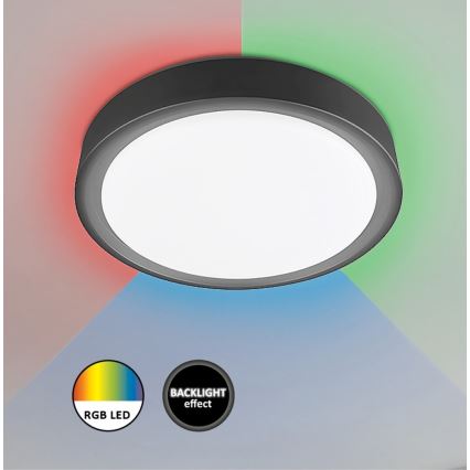 Rabalux - LED RGB himmennettävä kattovalaisin anturilla LED/28W/230V 2700-5000K halkaisija 36 cm + kaukosäädin