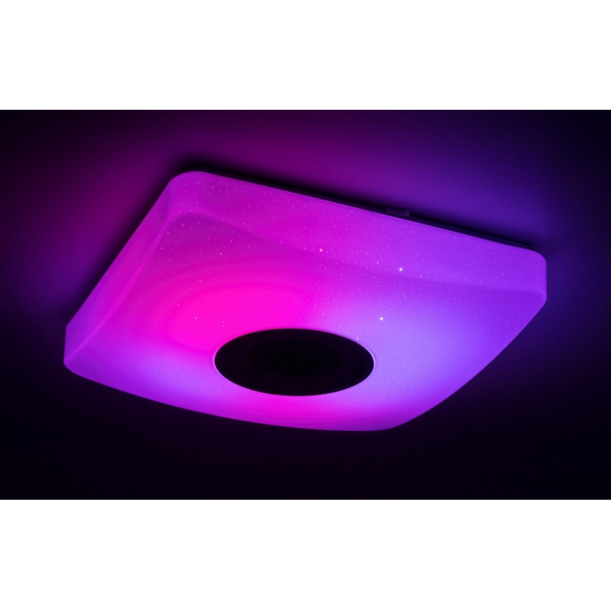 Rabalux - LED RGB himmennettävä kattovalaisin kaiuttimella LED / 18W / 230V + RC
