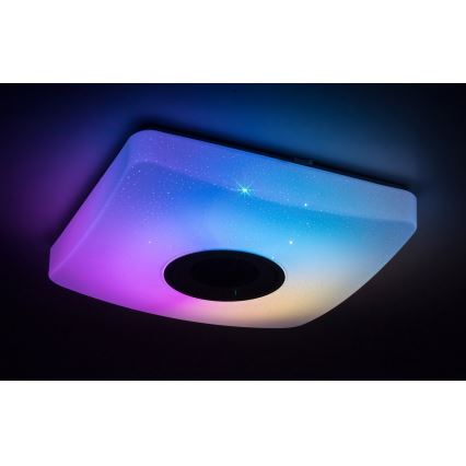Rabalux - LED RGB himmennettävä kattovalaisin kaiuttimella LED / 18W / 230V + RC