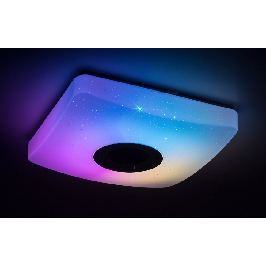 Rabalux - LED RGB himmennettävä kattovalaisin kaiuttimella LED / 18W / 230V + RC