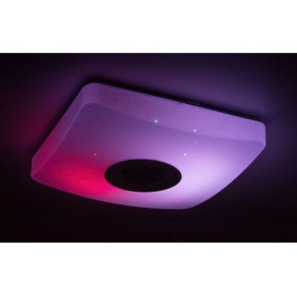 Rabalux - LED RGB himmennettävä kattovalaisin kaiuttimella LED / 18W / 230V + RC