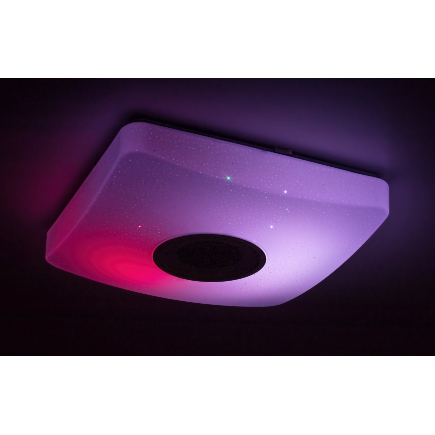 Rabalux - LED RGB himmennettävä kattovalaisin kaiuttimella LED / 18W / 230V + RC