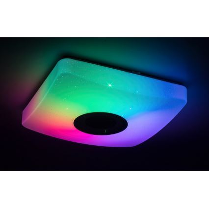 Rabalux - LED RGB himmennettävä kattovalaisin kaiuttimella LED / 18W / 230V + RC