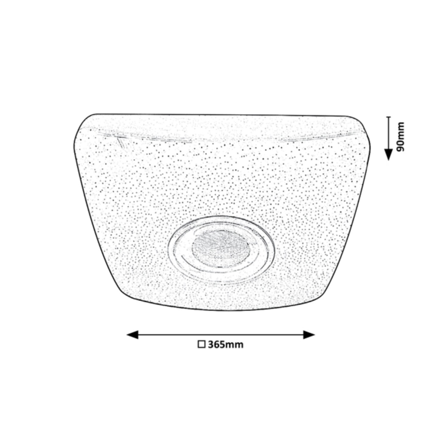 Rabalux - LED RGB himmennettävä kattovalaisin kaiuttimella LED / 18W / 230V + RC