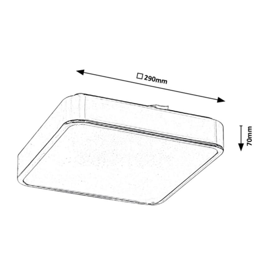 Rabalux - LED RGB himmennettävä kylpyhuoneen kattovalaisin LED / 22W / 230V IP44 + RC