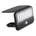 Rabalux - LED-seinäaurinkovalaisin anturilla LED/7W/3,7V IP54 musta