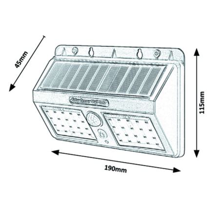 Rabalux – LED Solar seinä Valaistus kanssa Sensor IP44