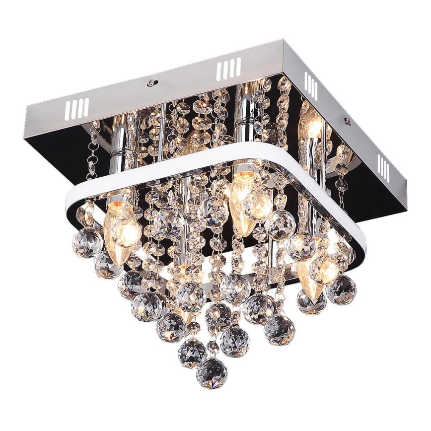 Rabalux - Pinta-asennettava kristallikattokruunu LED/23W/230V + 4xE14/40W