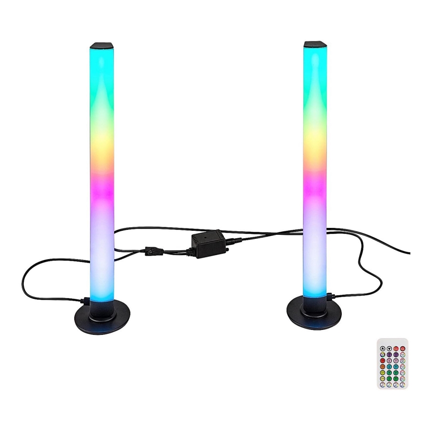 Rabalux - SETTI 2x LED RGB Himmennettävä pöytävalaisin PACO LED/5W/5V + kauko-ohjaus