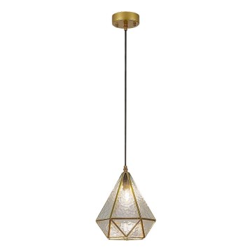 Rabalux - Tiffany värjätty lasi kattokruunu johdossa 1xE14/40W/230V kulta