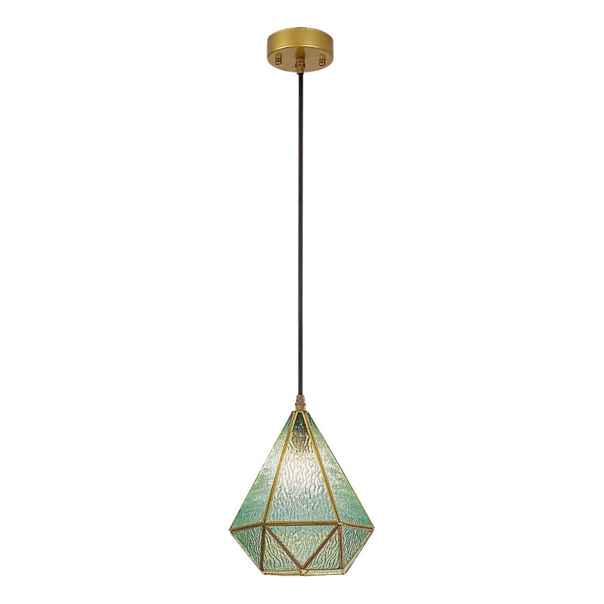 Rabalux - Tiffany värjätty lasi kattokruunu johdossa 1xE14/40W/230V sininen/kulta