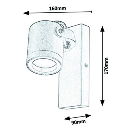 Rabalux - Ulkoseinän valo 1xGU10/35W/230V IP44