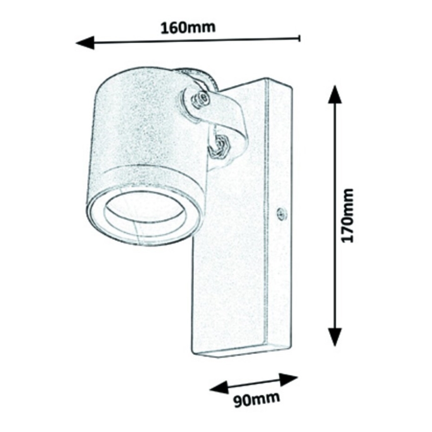 Rabalux - Ulkoseinän valo 1xGU10/35W/230V IP44