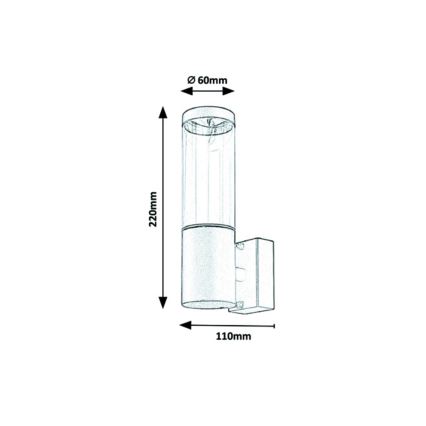 Rabalux - Ulkoseinävalaisin 1xGU10/7W/230V IP44