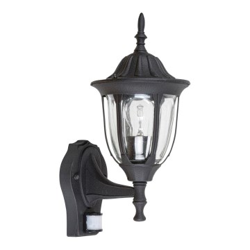 Rabalux - Ulkoseinävalaisin anturilla 1xE27/60W/230V IP43 musta