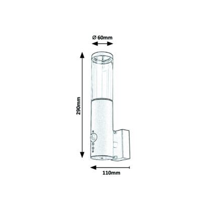 Rabalux - Ulkoseinävalaisin anturilla 1xGU10/7W/230V IP44
