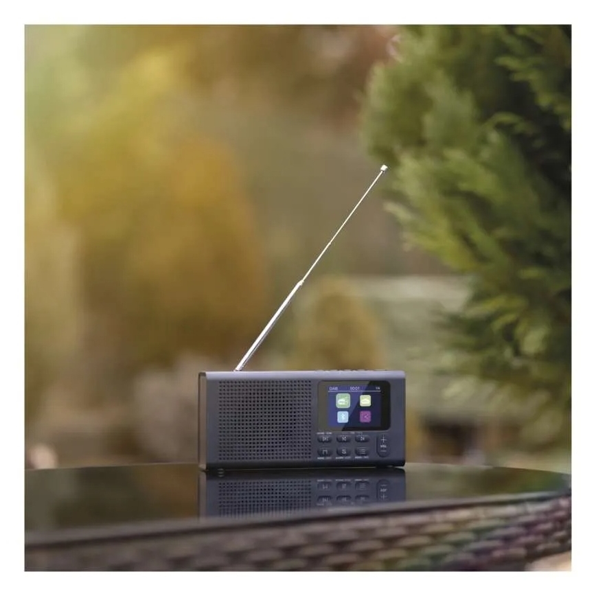 Radio DAB DAB+ FM 3W/5V/4xAA musta