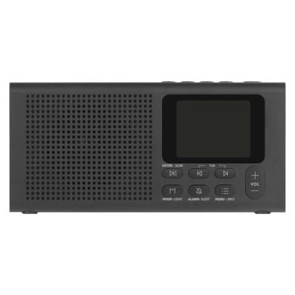 Radio DAB DAB+ FM 3W/5V/4xAA musta