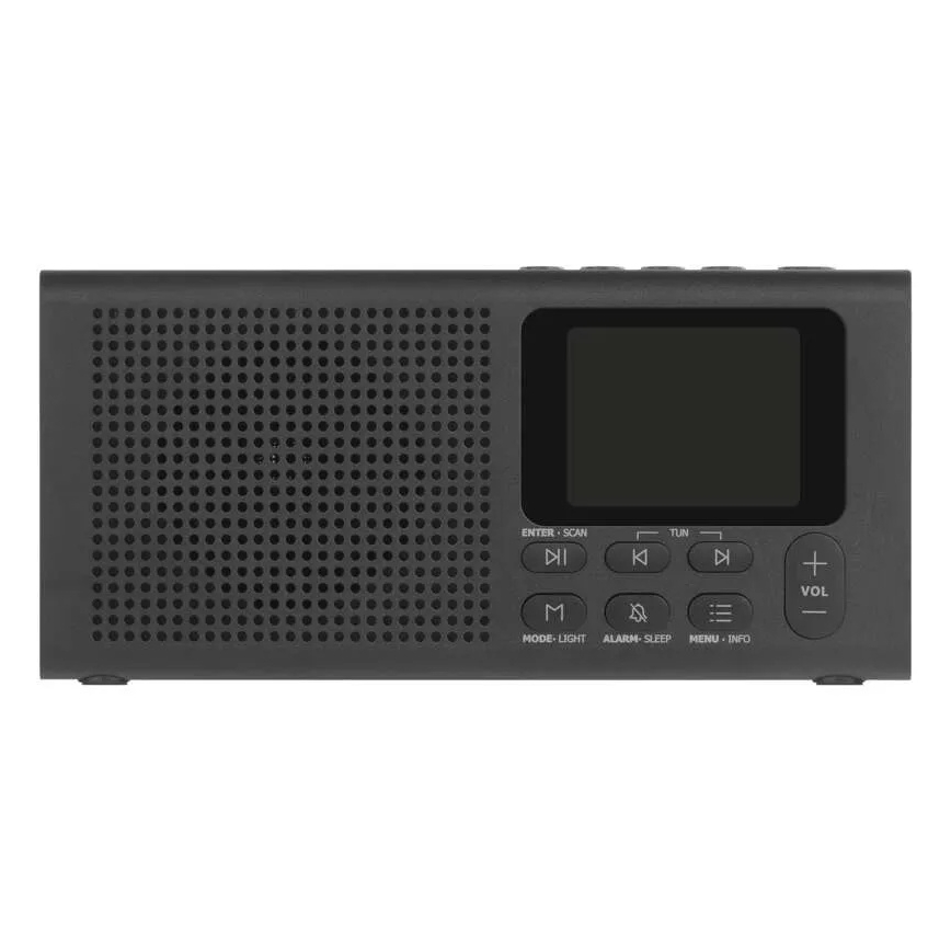 Radio DAB DAB+ FM 3W/5V/4xAA musta