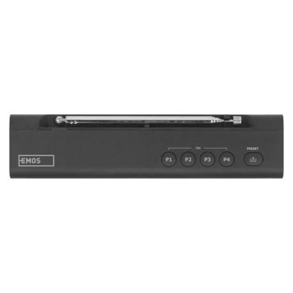Radio DAB DAB+ FM 3W/5V/4xAA musta
