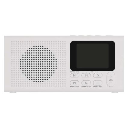 Radio DAB DAB+ FM 3W/5V/4xAA valkoinen