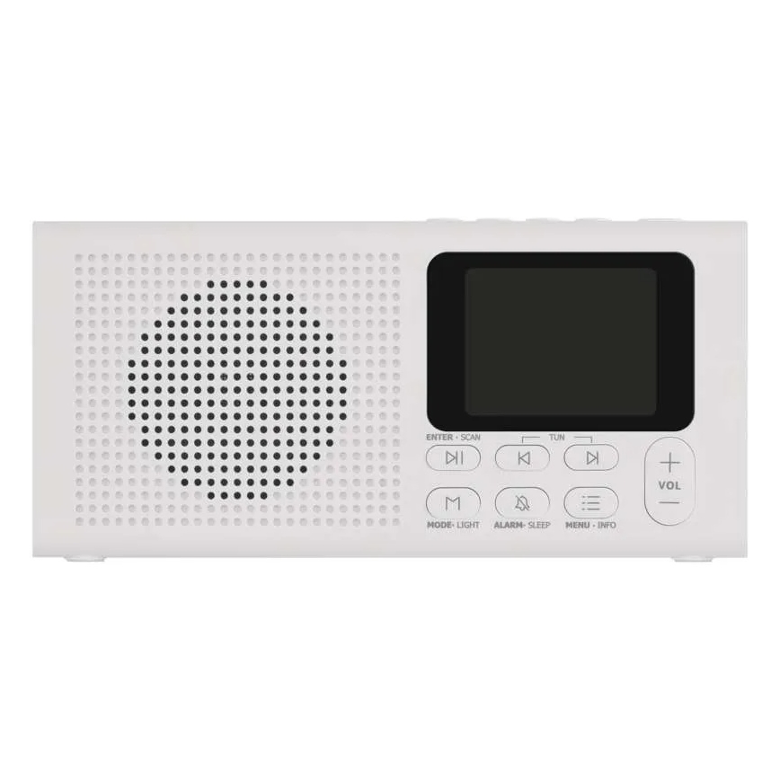 Radio DAB DAB+ FM 3W/5V/4xAA valkoinen