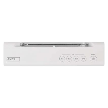 Radio DAB DAB+ FM 3W/5V/4xAA valkoinen