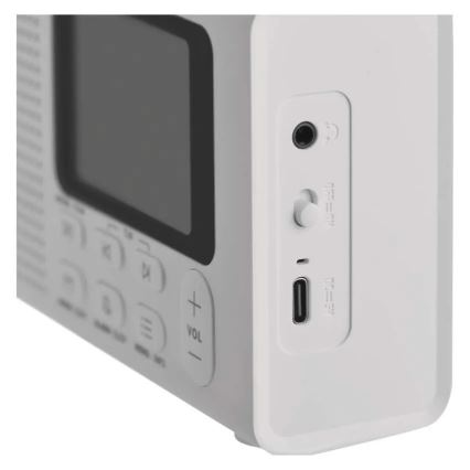 Radio DAB DAB+ FM 3W/5V/4xAA valkoinen