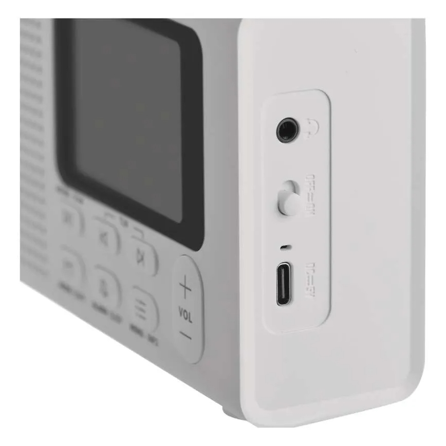 Radio DAB DAB+ FM 3W/5V/4xAA valkoinen