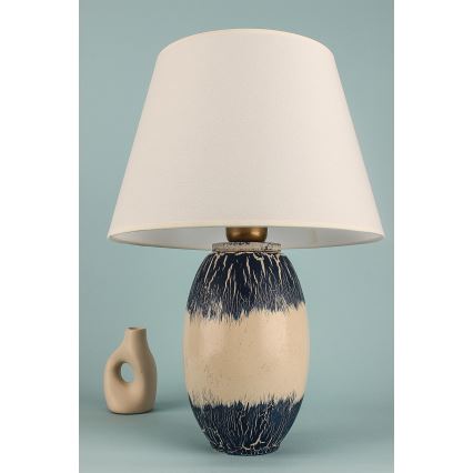 RAMZES Pöytälamppu 1xE27/40W/230V beige/sininen