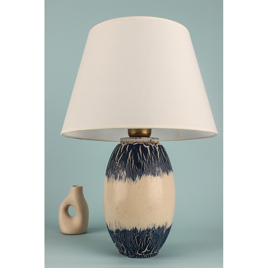RAMZES Pöytälamppu 1xE27/40W/230V beige/sininen