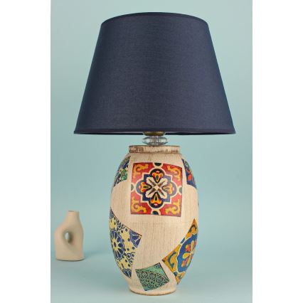 RAMZES Pöytälamppu 1xE27/40W/230V sininen/beige