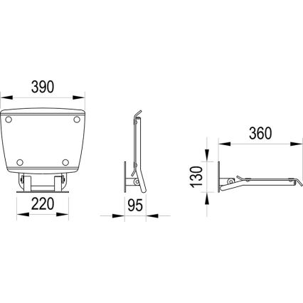 Ravak B8F0000052 - Taitettava OVO-suihkuistuin, ruostumaton teräs