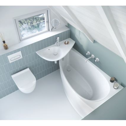 Ravak XJ1P1100000 - Seinään kiinnitettävä pesuallas AVOCADO 85x45 cm valettu marmori/valkoinen