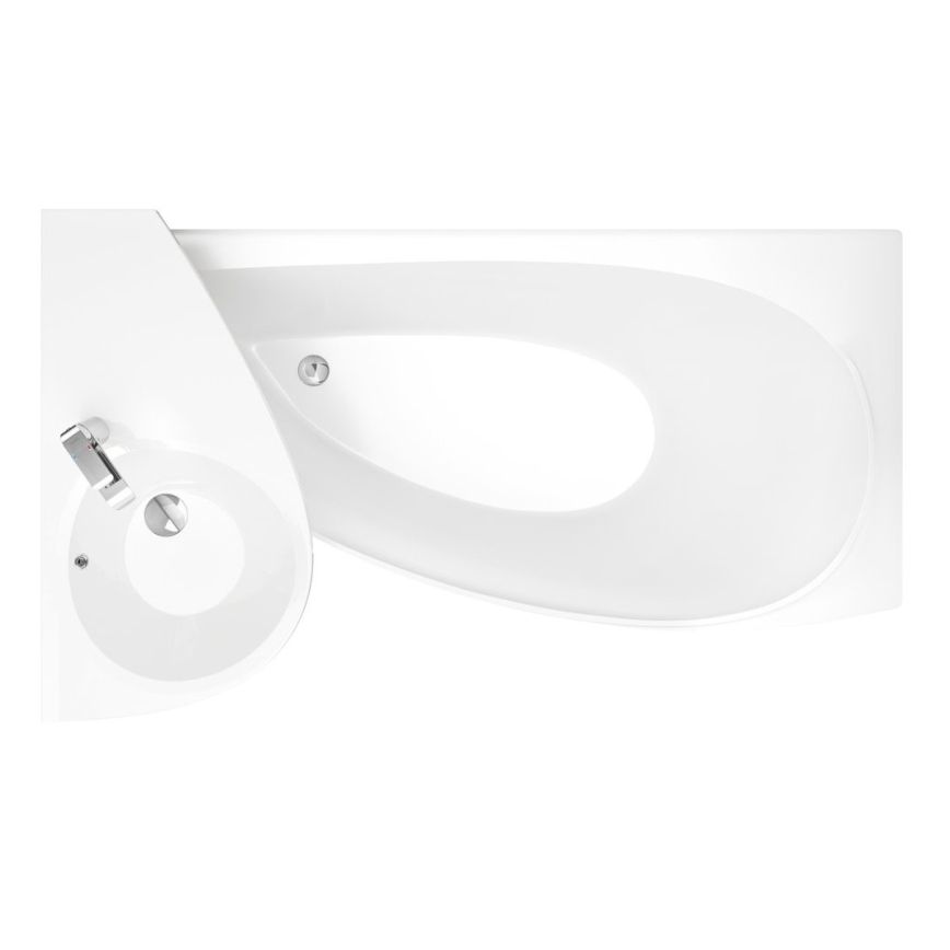 Ravak XJ1P1100000 - Seinään kiinnitettävä pesuallas AVOCADO 85x45 cm valettu marmori/valkoinen