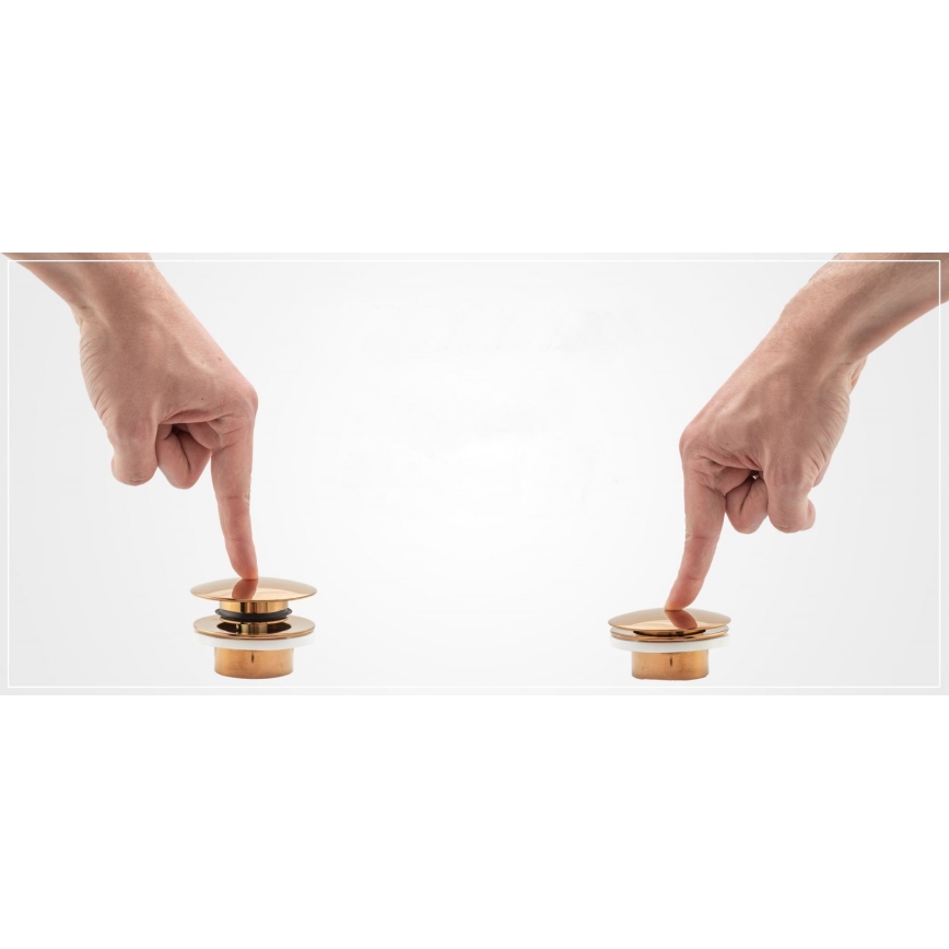 REA-A4100 - Pesualtaan CLICK-CLACK-viemäri, halkaisija 6,4 cm, kiiltävä musta