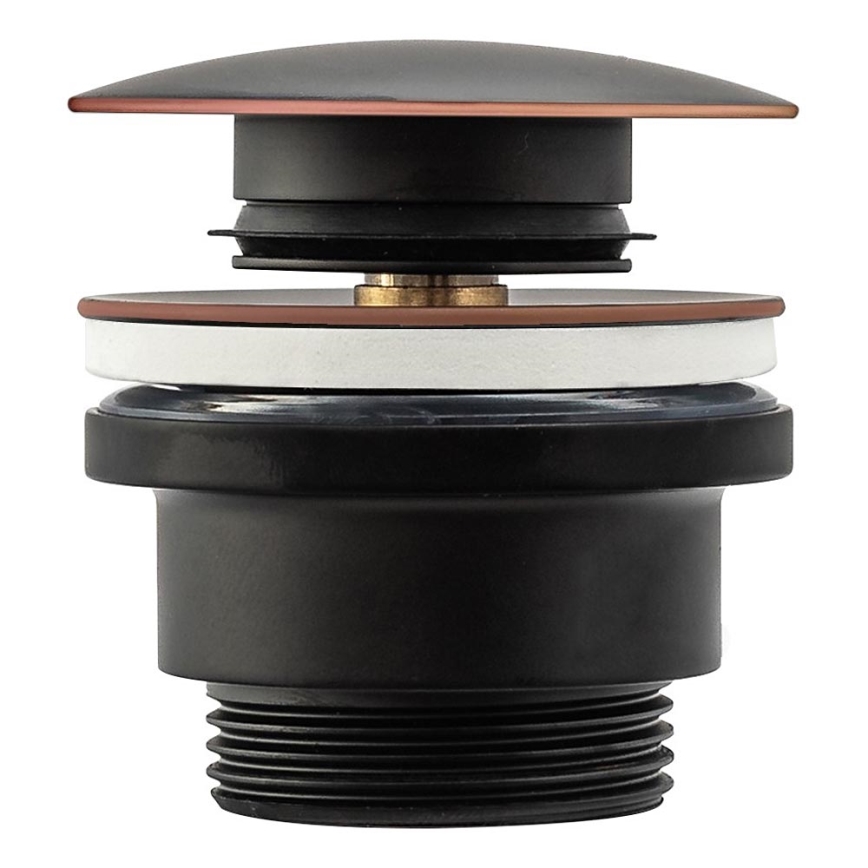 REA-A5218 - Pesualtaan CLICK-CLACK-allasventtiili, halkaisija 6,4 cm, musta