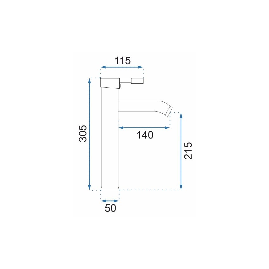 REA-B0027 - Pesuallashana GRAF 30,5 cm kiiltävä kromi