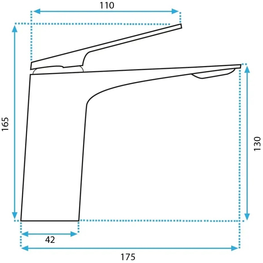 REA-B1117 - AVALON pesuallashana 16,5 cm musta